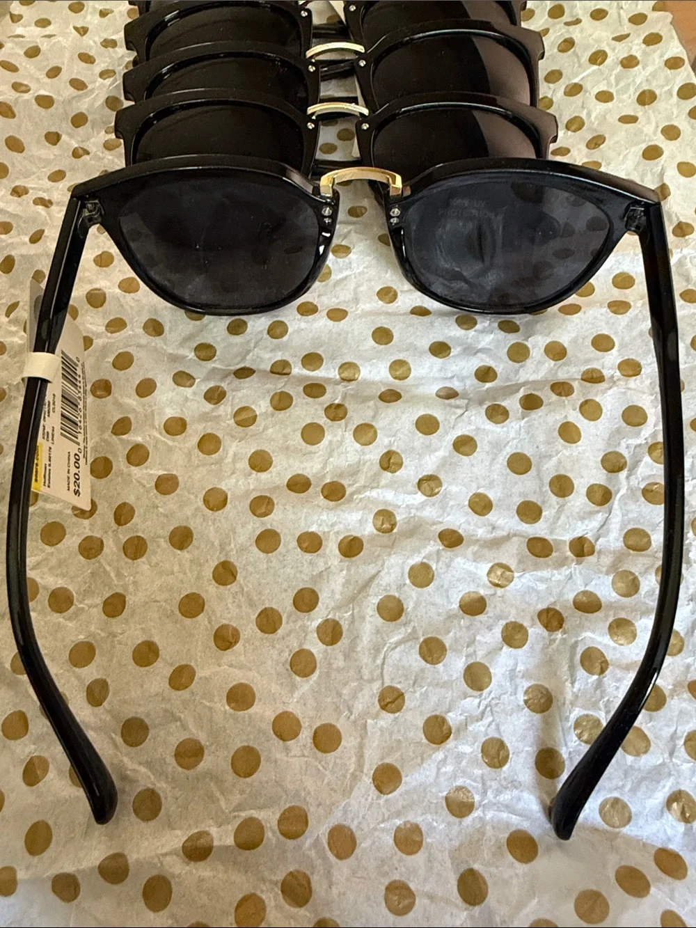 Sears Black Sunglasses Pack - Black Frames with Dark Lenses